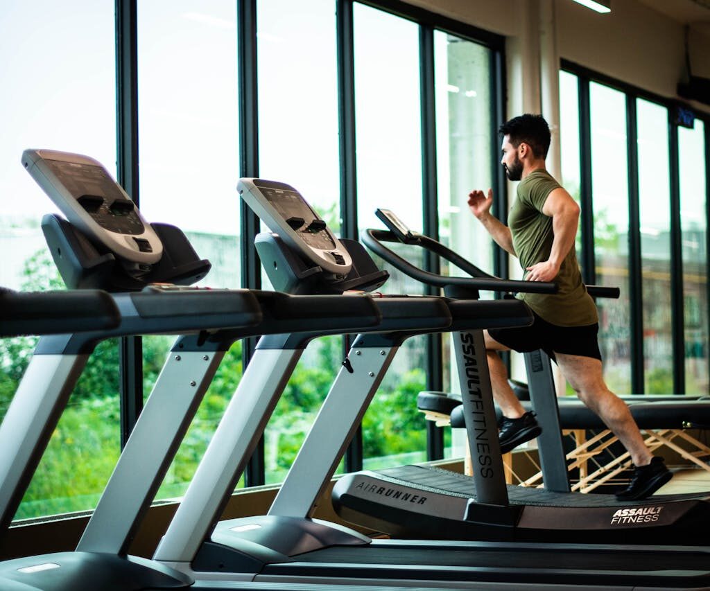 man on treadmill